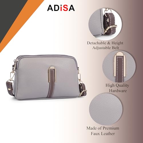 Image of ADISA Women's Crossbody Sling Bag - Stylish Cross Body Handbag for Girls & Women - Adjustable Strap Shoulder Bag (SL5141)