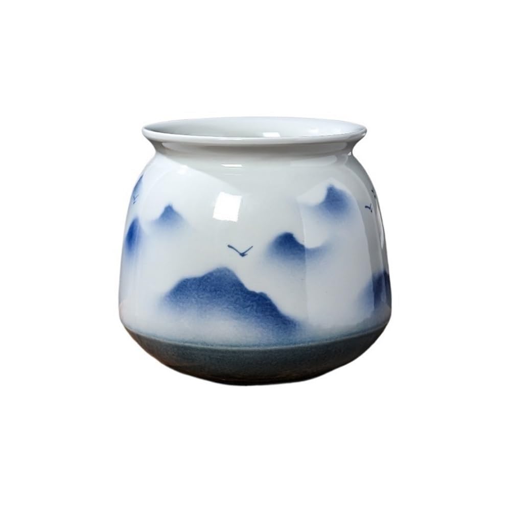 Sadzarka Doniczka ceramiczna Jingdezhen, salon, klasyczny ręcznie malowany krajobraz