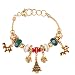 Lux Accessories Reindeer Heart Lock Charm Bracelet Xmas Christmas Tree