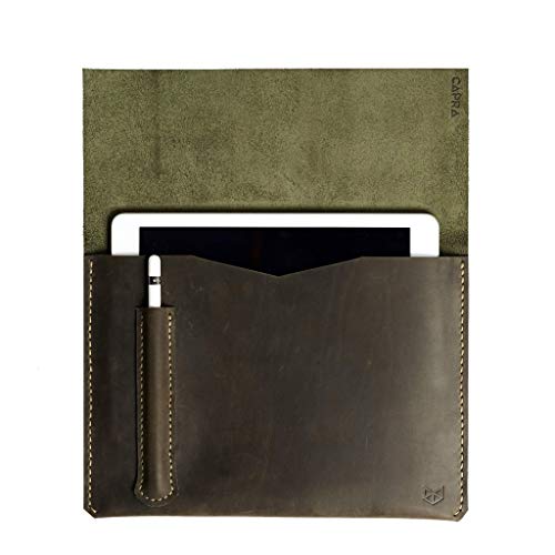 Capra Leather iPad Pro Case for Men, Green iPad Pro 10.5