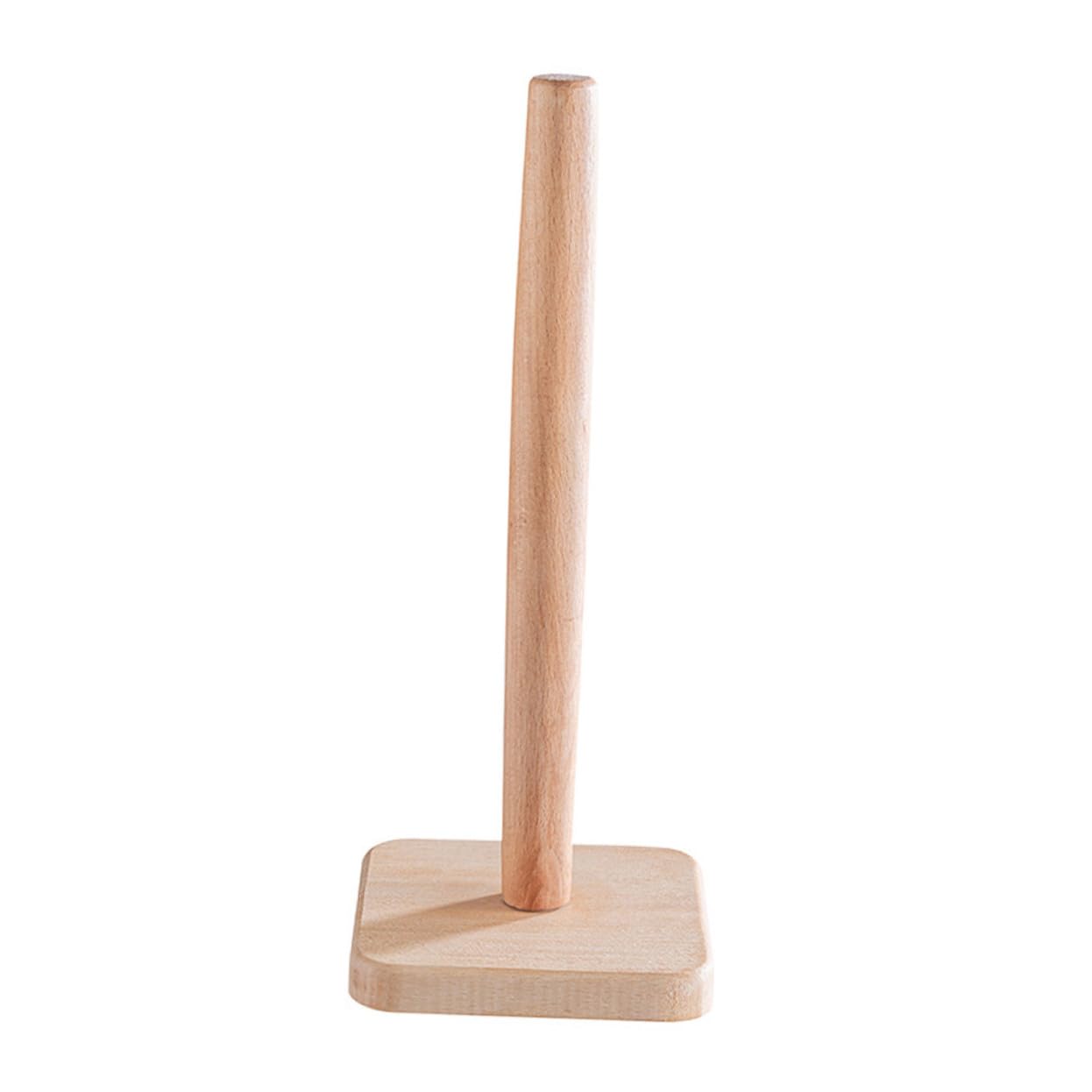 Portarotolo da Cucina in Legno Verticale Porta Carta Asciugatutto Compatto e Leggero Supporto da Tavolo per Carta Igienica e Tovaglioli Organizer Stabile per Cucina e Bagno
