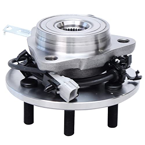 Detroit Axle - 4WD Front Left Wheel Bearing Hub for 97-04 Dodge Dakota, 98-03 Durango, Driver Side Wheel Bearing and Hub Assembly 1998 1999 2000 2001 2002 2003 Replacement