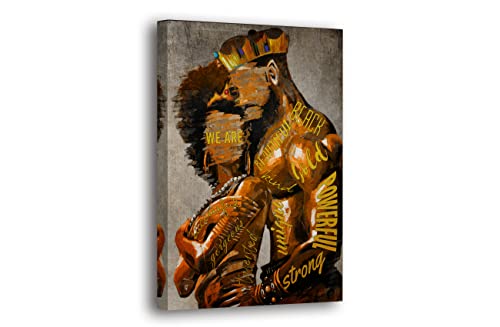 SpiritualHands Black Girl Wall Art, Framed Afro Love Black Girl