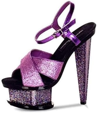 The Highest Heel6" Heel Glitter Girl Party Sandal, 6 Inch Club Shoes