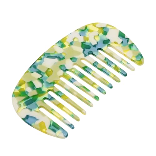 VOCOSTE Wide Tooth Comb, Anti-Static Pocket Size for Curly Hair, Green