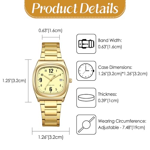 Montre acier carrée femme lisible OIDEA pour en finir avec les bracelets trop grands - 3