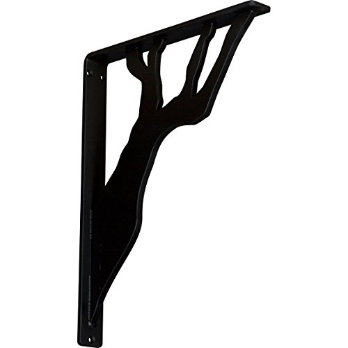 Crazy Clearance Ekena Millwork BKTM01X12X15SDA 1 2" W x 12" D x 15" H Damon Wrought Iron Bracket (Single Center Brace)