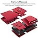 Faceplates for PS5 Pro Console with Cooling Vents, Megadream Hard ABS Shockproof Anti-Scratch Dustproof Console Case Cover Replacement Plate Shell for PS5 Pro Disc Edition, 4 Cover Plates, Red