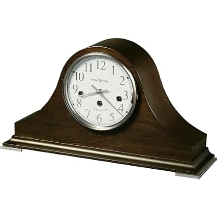 Howard Miller Day Mantel Clock II 549 586 – Espresso Finish, Tambour Style Wooden Timepiece product