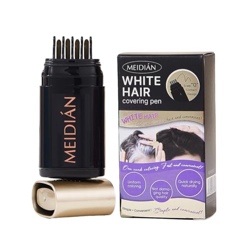 Hair Dye Comb for Gray Hair, Waterproof and Sweatproof HAIR dye sitck,Portable Color Touch-Up hair Stick with Comb, Gray Covering & Color Correcting comb (02Dark Brown)