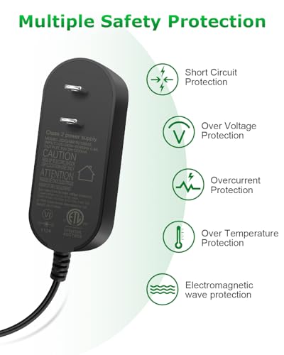 Arkare Charger for Booster PAC ES5000 ES2500 Replacement for Booster PAC ESP5500 ES6000 ES2500C Jump Starter 19V Charger Cord for Booster PAC ES5000 J900 ESA22 ESA217 Jump Starter Power Cord 5.9FT