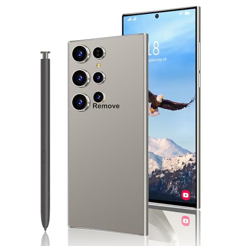 Echoamo C24 Ultra Unlocked Phone 256GB+8GB Smartphone with Tool Pen Android 14.0 Cell Phones 6800mAh Battery 108MP 5G Dual SIM Dual Standby Face Unlock (Gray)