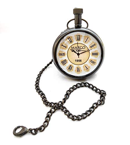 Marco Polo 1956 Yellow Color Dial - Antique Pocket Gandhi Watch Royal Look Indian Handicraft Premium Gift Item-image-25