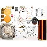 Kit de bricolaje para bobina Tesla, módulo de altavoz de plasma con transmisión de audio inalámbrica, modelo de experimento musical, entrada de 24 V, requiere soldadura para proyectos educativos de