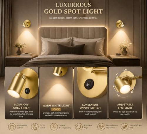 Image of FILLISKA LED Surface /Spot Light, Shockproof Alluminium Body & Antiglare Diffuser,Warmwhite Light (Vintage Gold-705)
