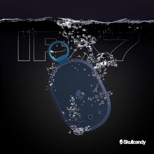 Image of Skullcandy Kilo XT Wireless Bluetooth Speaker - IPX7 Waterproof Mini Bluetooth Speaker with 24 Hour Battery, Downward Firing Passive Radiator, and True Wireless Pairing - Perfect for Outdoor (Navy)