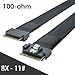 10Gtek 24G SlimSAS SFF-8654 to SFF-8654 Cable, 8i Internal Cable, SAS 4.0, 100-ohm, Compatible with Servers, Storage Systems, Workstations & High-Performance Computing, 1-m(3.28ft)