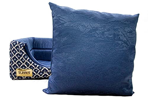 Luppet Toca E Cama 2 Em 1 Para Cachorro Ou Gato De 6Kg A 12Kg Com Almofada Marinho G