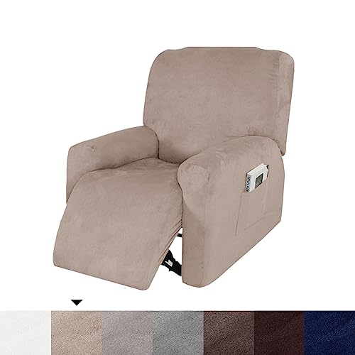 Funda para sillón reclinable sofá protector lavable elástica con bolsillo 5