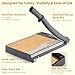 Firbon 12-Inch Wood Base Guillotine Paper Cutter, Heavy Duty 12-Sheet Capacity Precision Paper Trimmer for Cardstock, Photos, A4 Paper, Office & Classroom