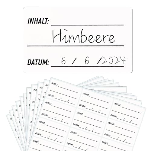 COLOFALLA 240 Stück 5x3 cm Gefrier-Etiketten - Wasserdicht, Abnehmbar für Küche und Haushalt