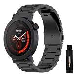 SeNool Cinturino Compatibile con CMF by Nothing Watch 3 Pro, [Resistente Corrosione] [Impermeabile] Braccialetto Acciaio Inossidabile Magnetico Metallo per CMF by Nothing Watch 3 Pro - Nero