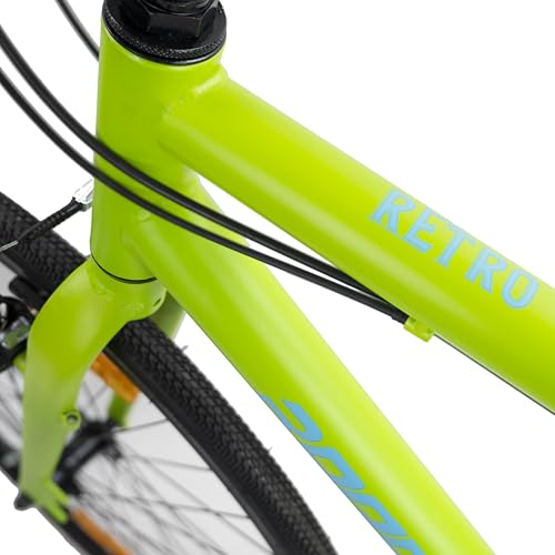 Image of ROADGIANT Retro 700 C | Hy-Bird City Bike | Steel Alloy Frame Bicycle | V- Brakes | 21 Speed Shimano | Rigid Fork | Unisex Bike |for All-Terrain Riding (Matt Green)