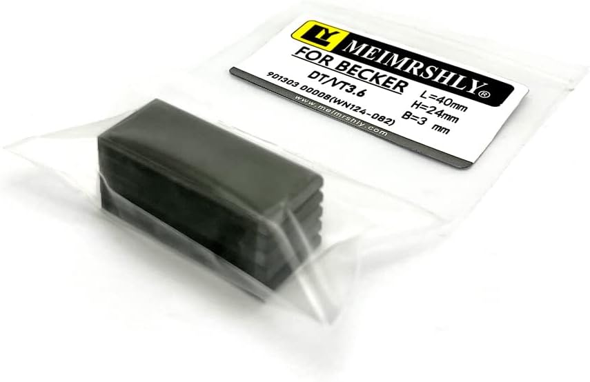 40-24-3mm MEIMRSHLY Carbon Vanes 90130300008 WN124-082 for Becker Vacuum Pump VT6 DT6 T3.6 VT3.6 DT3.6 (Pack of 8 Pieces)