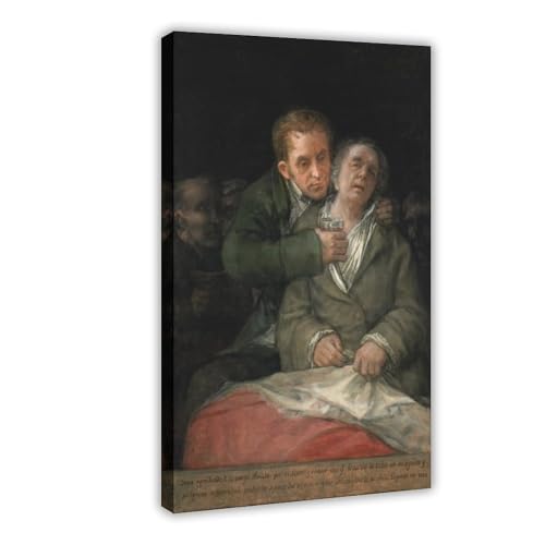 Impression sur toile autoportrait avec Dr Arrieta : décoration murale salon et bureau 40x60 cm