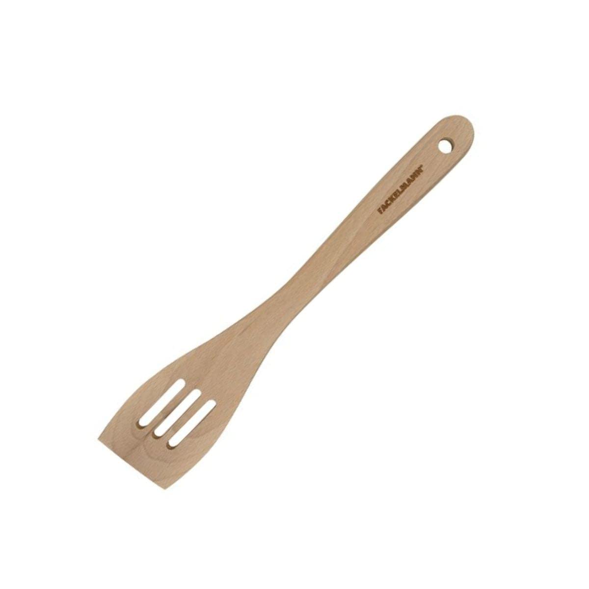 Fackelmann 31042 Slotted Kitchen Spatula, Wood, 30 x 6 cm, Brown