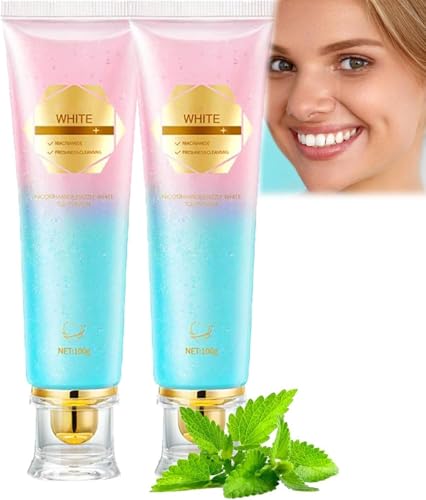 Easilyous Radiant Whitening Toothpaste,Niacinamide Whitening Toothpaste, Fresh Breath,Remove Tooth Stains, 2 Pack