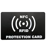 La tarjeta protectora no requiere batería y no afectará la señal del teléfono, bluetooth o WiFi (solo NFC). Consejo: nuestra tarjeta no activará la alarma de la puerta.