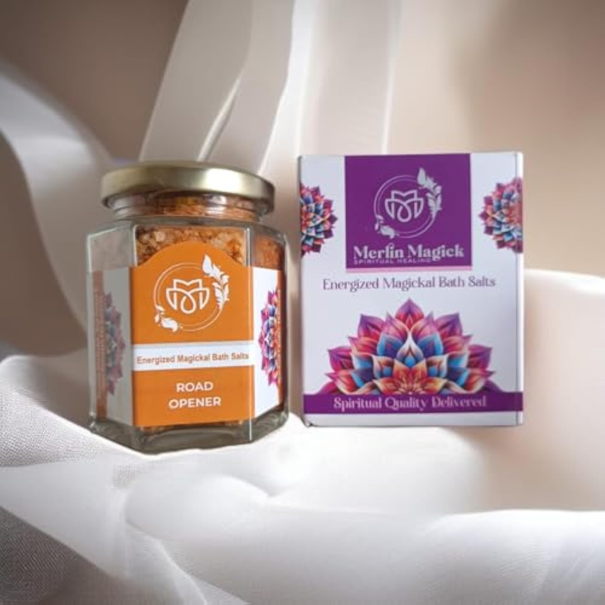 Premium Road Opener Bath Salt, Hexa Glass Jar Gift Edition