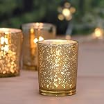 Gold Tea Lights Candles Holders for Wedding Centerpieces, Votive Candle Holders for Party Home Wedding Shower Decorations, Table - Mercury Glass Votives, 24Pcs - Image 3