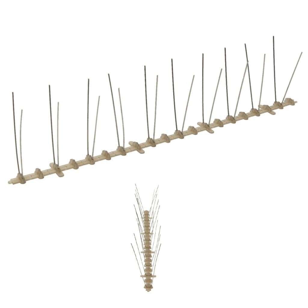 Set Dissuasori per Uccelli e Piccioni 20 pz 2 File 10 m,Forniture domestiche,Controllo infestanti,Repellenti,Repellenti per animali-149126