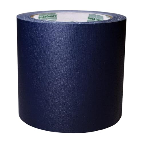 BookGuard 4 inch Premium Bookbinding Repair Cloth Tape, 15 Yard Roll, Navy Blue