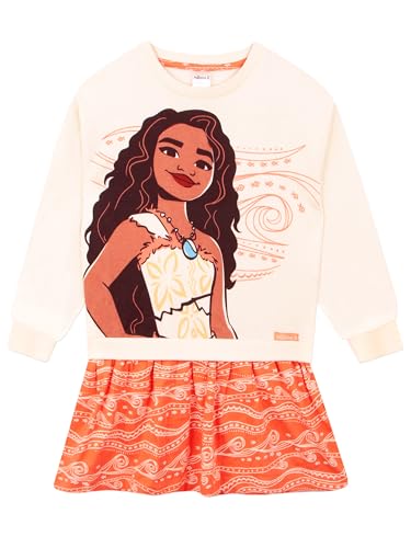 Disney Moana 2 Dress | Girls Sweater Dress | Girls Skater Dresses | Girls Sweatshirt Dresses | Sizes 3T to 10