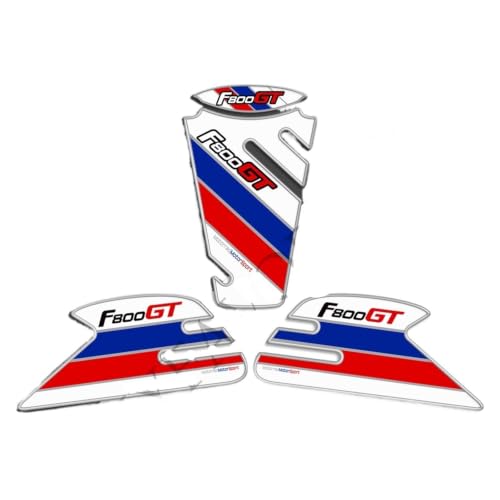 Autocollants 3D de réservoir moto blancs pour protection de genoux BMW F800GT