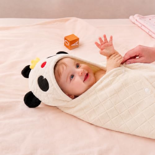 Image of Baby Hooded Towels with Animal Design, Soft & Absorbent Bath Towel with Hood for Newborn Babies Infant Toddler Kids Boy and Girl Essentials 32x49Inch (Panda)