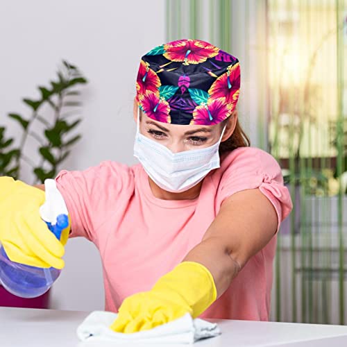 Chapeaux de travail anti-transpiration et anti-glisse casquettes bouffantes violettes JDEZ x2