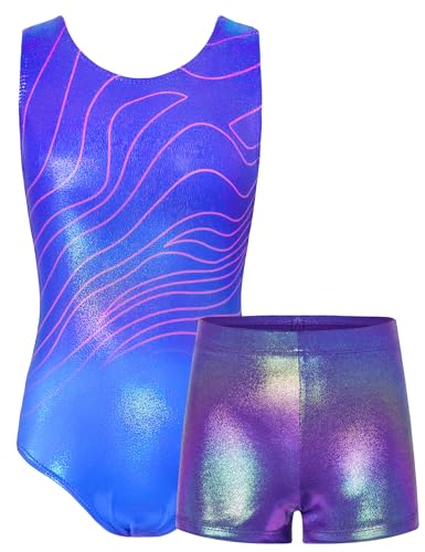 Image of TENVDA Girl's One Piece Swimsuit Sparkle Sleeveless One-Piece Bathing Suits Swimwear for Kids 2-12 Years Old