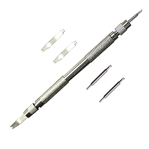 EsmartD 7 Pcs 5 In Spring Bar Tool Set with Extra 4 Tips Pins for Watch Bands Strap Replace Removal Repair Fix Kit