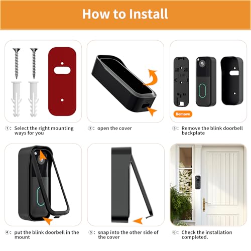 Image of No-Drill Doorbell Mount for Video Doorbell (2nd Gen-2025 Model), Strong Adhesive Doorbell Camera Bracket - Not Block Sensor, Anti-Theft Mount for Home, Apartment, Office