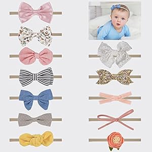 Babyhoofdbanden voor kinderen, haarband, 12 stuks, modieus, haarsieraad, hoofdband, haarband, pasgeborenen, decoratie, babysieraad voor peuters en babymeisjes