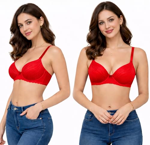Image of ToBeInStyle Women's Pack of 6 Classic Style Underwire Supportive Padded Bras