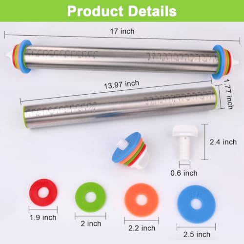 Adjustable Stainless Steel Rolling Pin