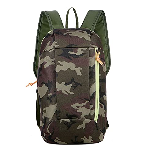 Demiawaking Zaino da Hiking 10 Litri Piccolo Impermeabile Sportivo Mimetico per Campeggio Trekking Alpinismo Ciclismo Sport all'Aperto (Verde)