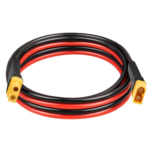 10AWG 5FT XT60 Extension Cable 2 3 5 10 15 20 25 30 35 40 50 75 100FT XT60 Female to Male Connector for Portable Power Station Solar Panel RC Battery