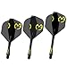 Winmau Darts Fusion Integrated Flight & Shaft System - No.2 Shape & Design - Mvg Design, Intermediate Length