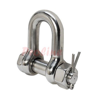 2 Ton 5/8'' Bolt Pin Chain Shackle D Ring Rigging 316 Marine Stainless Steel 4,000 Lbs WLL